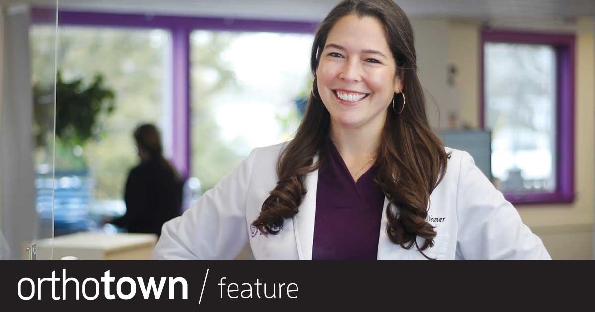 Office Visit: Dr. Carlin Weaver The winner of Orthotown’s 2021 Townie Choice Awards voter contest, Dr. Carlin Weaver followed in her father’s footsteps and became an orthodontist, then practiced alongside him in Swampscott, Massachusetts, before taking over the reins of the practice in 2015. This Townie advocates for having the best technology under her roof, including all-digital scanning and 3D-printed options, and recently joined the clinical faculty at her alma mater, Tufts University.