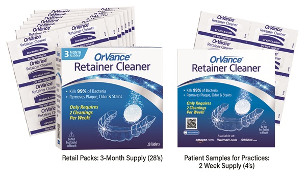 OrVance Launches First Retainer & Aligner Cleaner Requiring Only Two Cleanings per Week