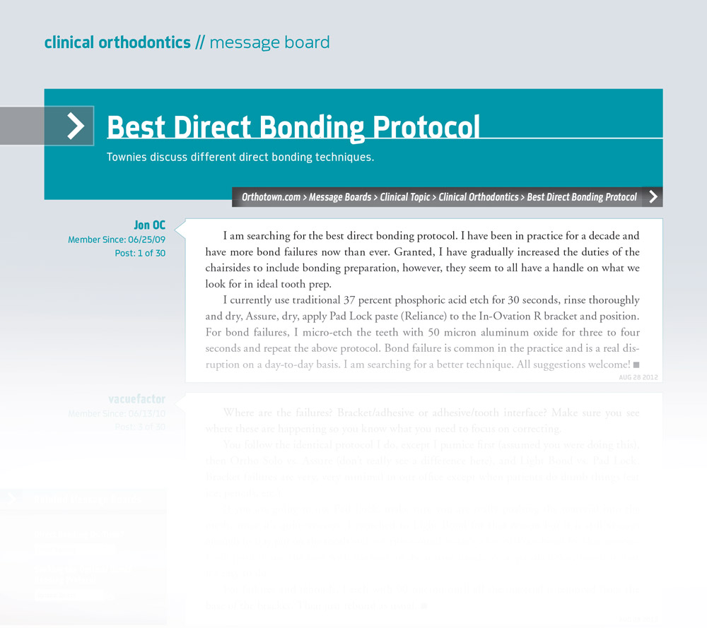 Message Board Header: Best Direct Bonding Protocol