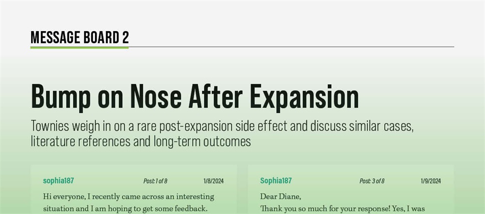 Bump on Nose After Expansion