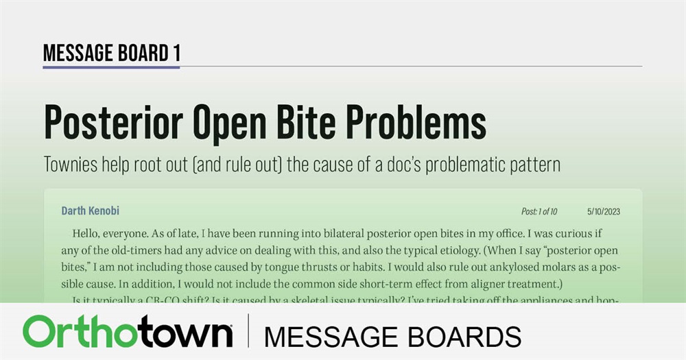 Posterior Open Bite Problems
