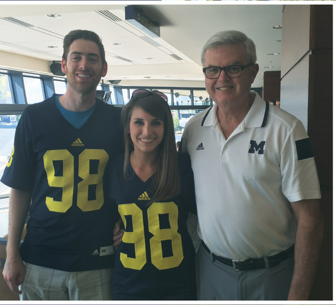 Scott Sakowitz and Sarah Syklawer, with Dr. James McNamara