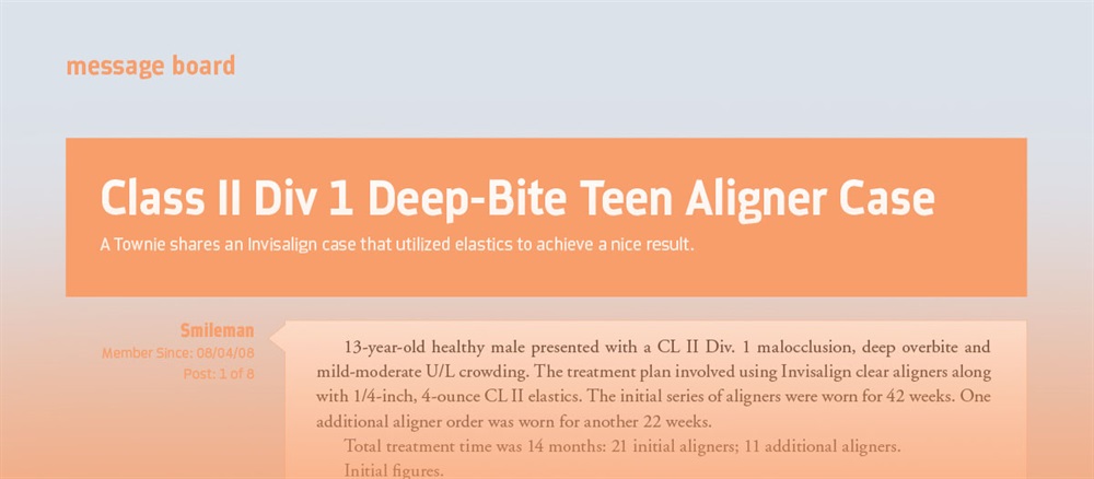 Class II Div 1 Deep-Bite Teen Aligner Case