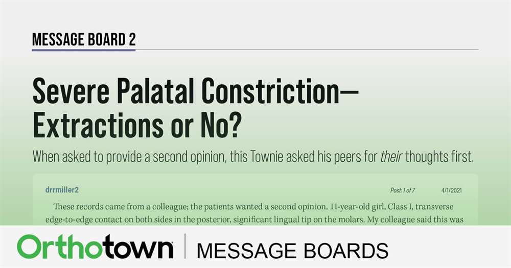 Severe Palatal Constriction— Extractions Or No?